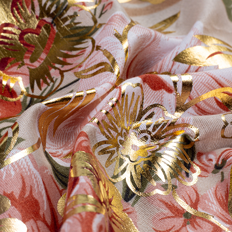 Foil Printed  Microfiber Bedding fabric