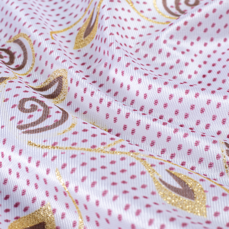Golden Printed Tricot Fabric