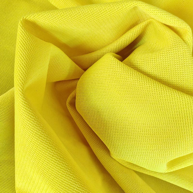 Solid Color Fluorescent Yellow Tricot Fabric