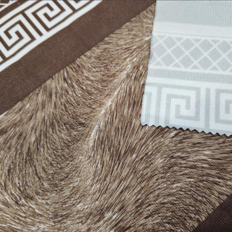 Greek Key Pattern Imitation Super Soft Velvet Fabric